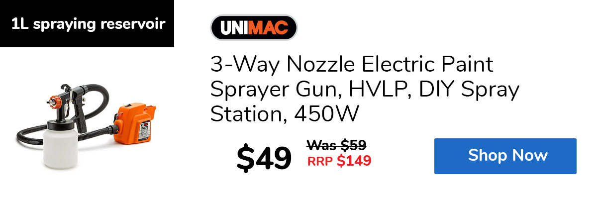 3-Way Nozzle Electric Paint Sprayer Gun, HVLP, DIY Spray Station, 450W