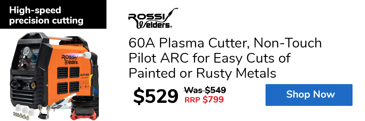 60A Plasma Cutter, Non-Touch Pilot ARC for Easy Cuts of Painted or Rusty Metals