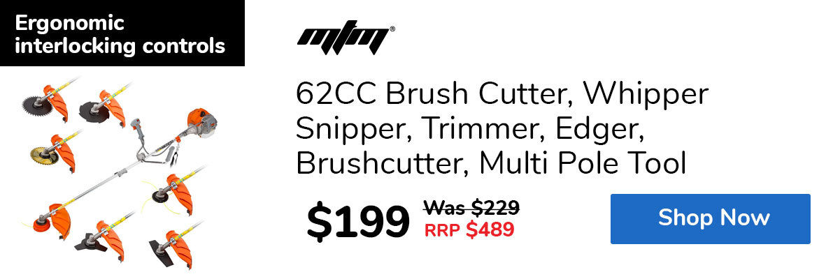 62CC Brush Cutter, Whipper Snipper, Trimmer, Edger, Brushcutter, Multi Pole Tool