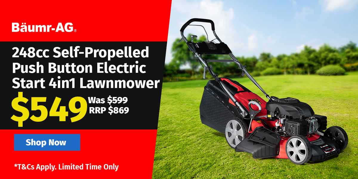 21" 248cc Self-Propelled Push Button Electric Start 4in1 Lawnmower