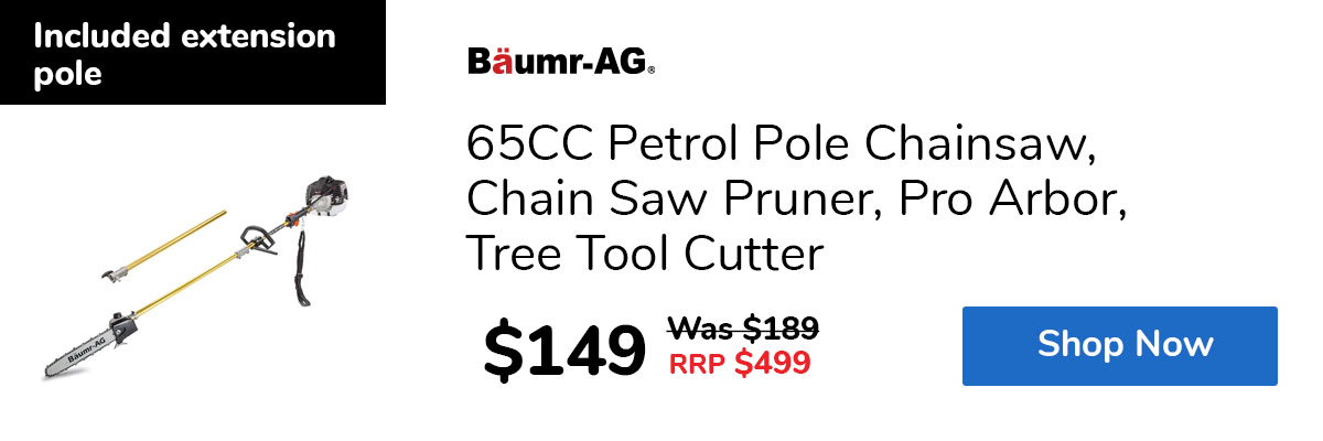 65CC Petrol Pole Chainsaw, Chain Saw Pruner, Pro Arbor, Tree Tool Cutter