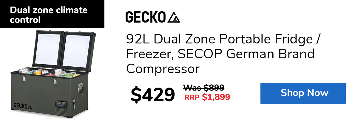 92L Dual Zone Portable Fridge / Freezer, SECOP German Brand Compressor