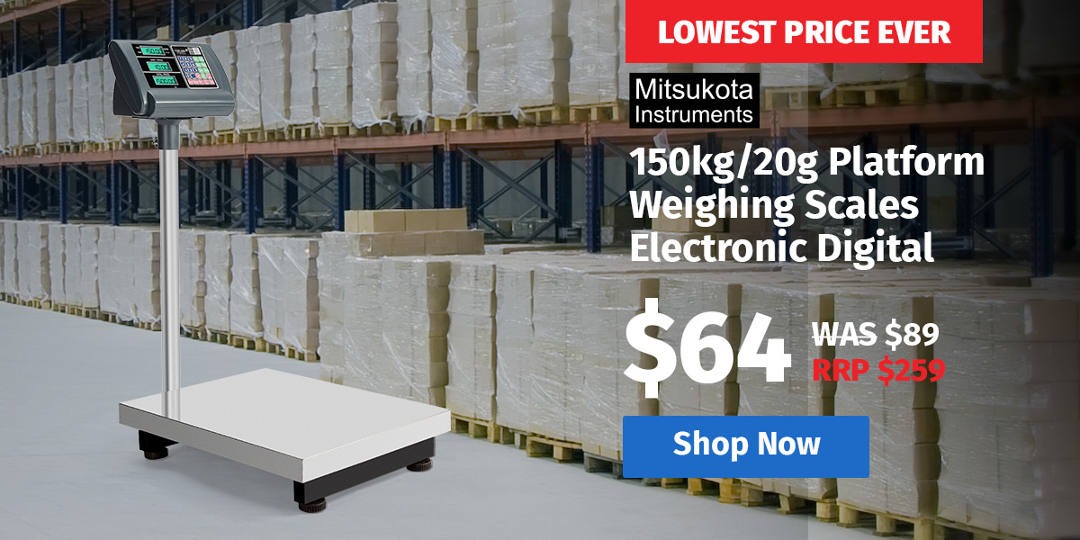 MITSUKOTA 150kg/20g Platform Weighing Scales Electronic Digital Accurate Heavy-Duty Commercial Floor Scale