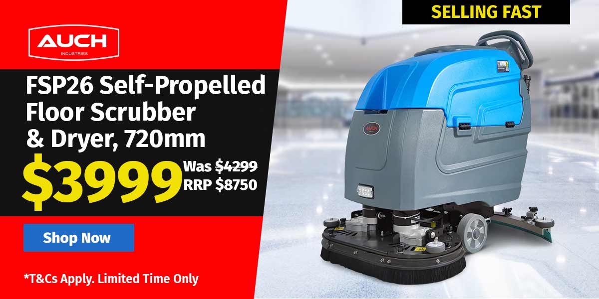 Self-Propelled Floor Scrubber & Dryer, 720mm, Battery Powered, Walk Behind