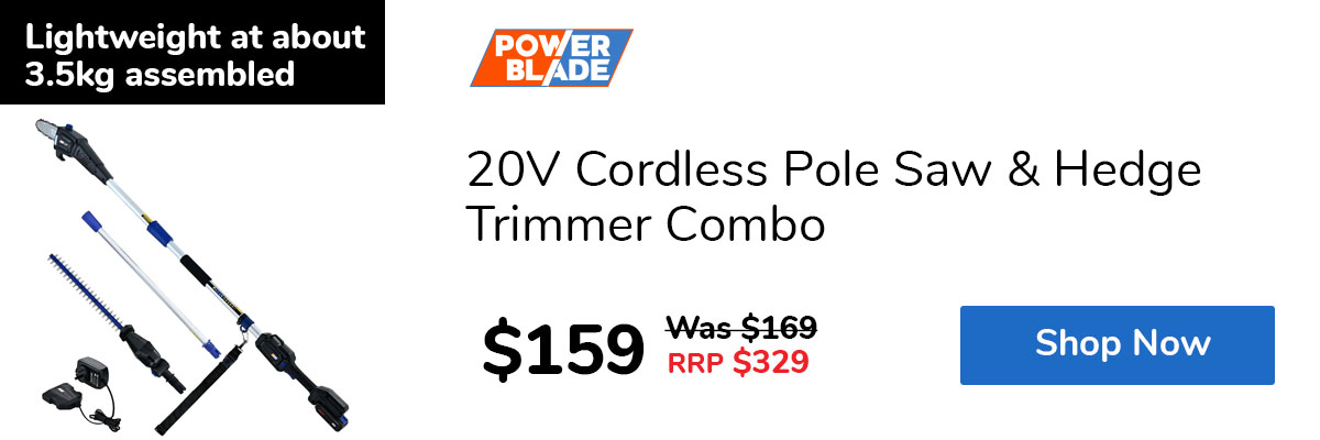 20V Cordless Pole Saw & Hedge Trimmer Combo