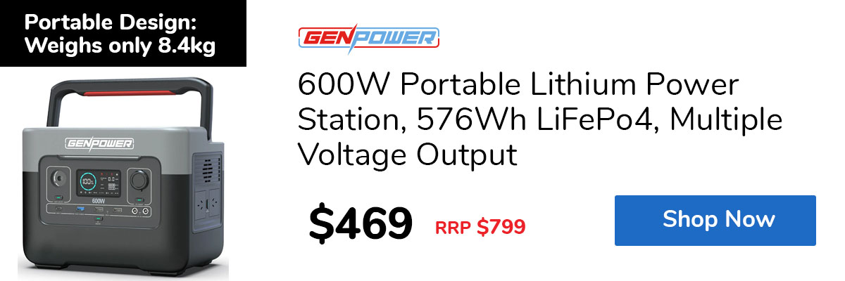 600W Portable Lithium Power Station, 576Wh LiFePo4, Multiple Voltage Output