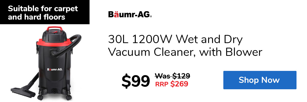 30L 1200W Wet and Dry Vacuum Cleaner, with Blower