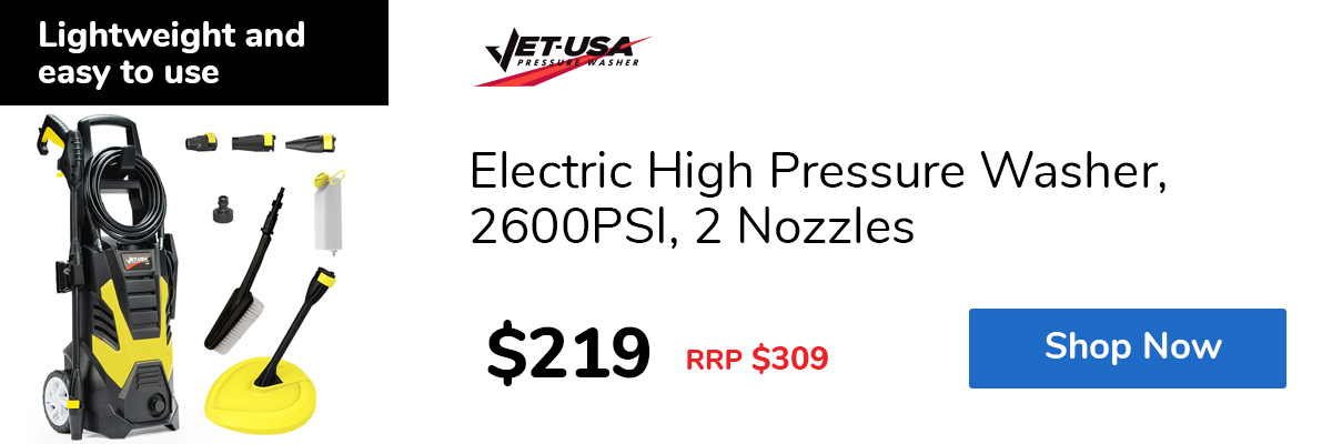 Electric High Pressure Washer, 2600PSI, 2 Nozzles