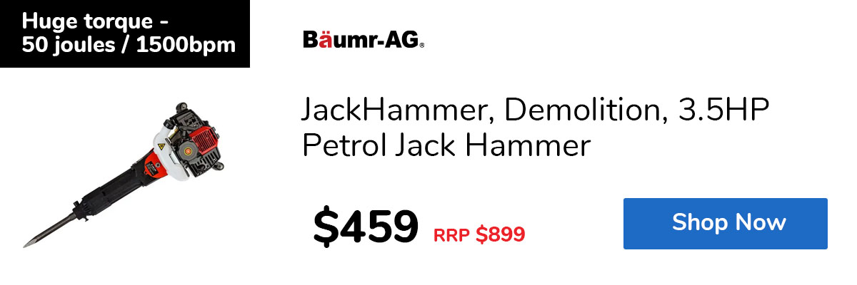 JackHammer, Demolition, 3.5HP Petrol Jack Hammer