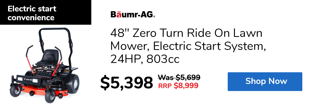 48" Zero Turn Ride On Lawn Mower, Electric Start System, 24HP, 803cc