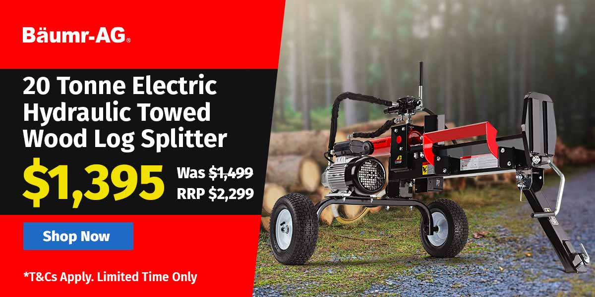 20 Tonne Electric Hydraulic Towed Wood Log Splitter