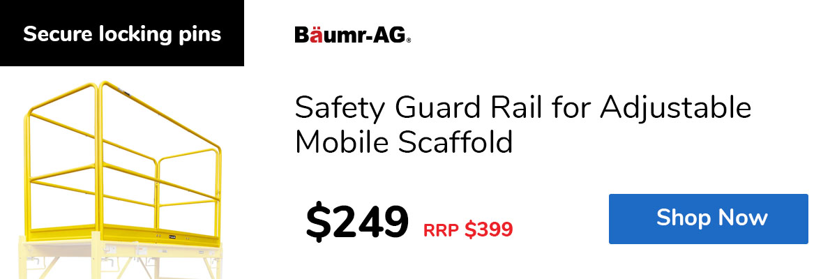 Safety Guard Rail for Adjustable Mobile Scaffold