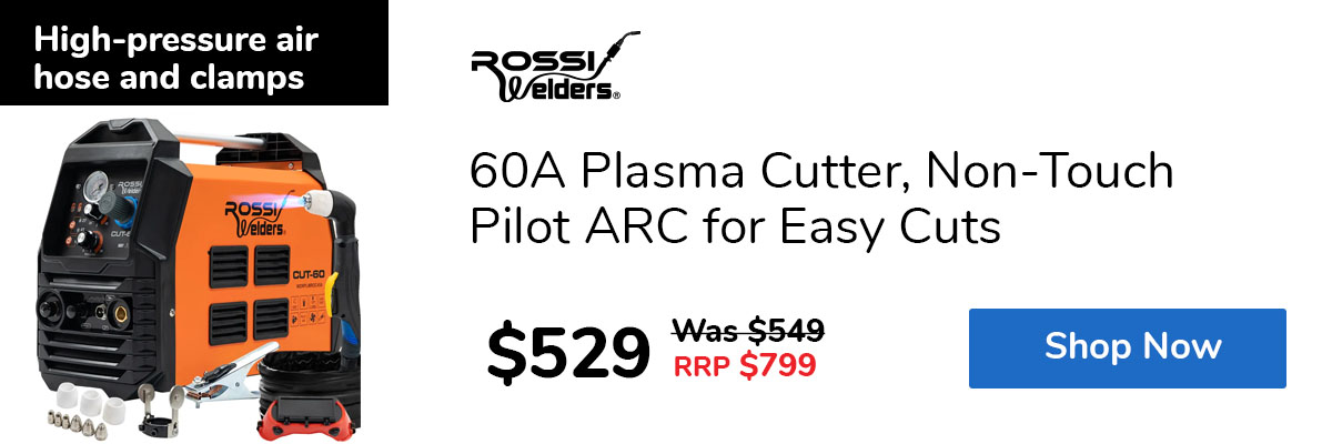 60A Plasma Cutter, Non-Touch Pilot ARC for Easy Cuts