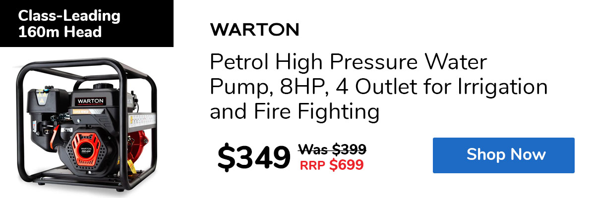 Petrol High Pressure Water Pump, 8HP, 4 Outlet for Irrigation and Fire Fighting