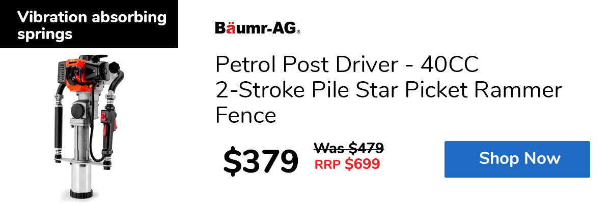 Petrol Post Driver - 40CC 2-Stroke Pile Star Picket Rammer Fence