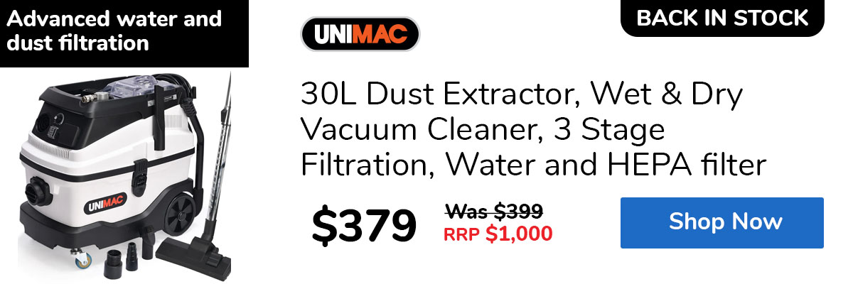 30L Dust Extractor, Wet & Dry Vacuum Cleaner, 3 Stage Filtration, Water and HEPA filter