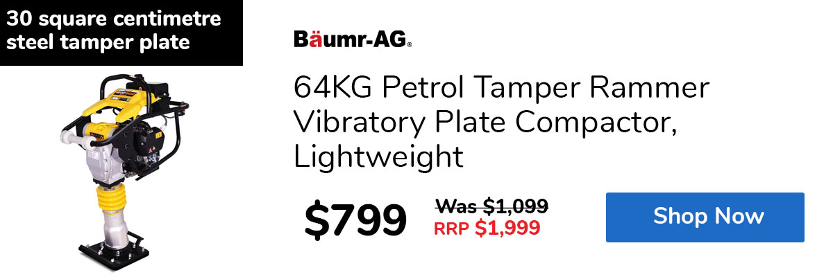 64KG Petrol Tamper Rammer Vibratory Plate Compactor, Lightweight