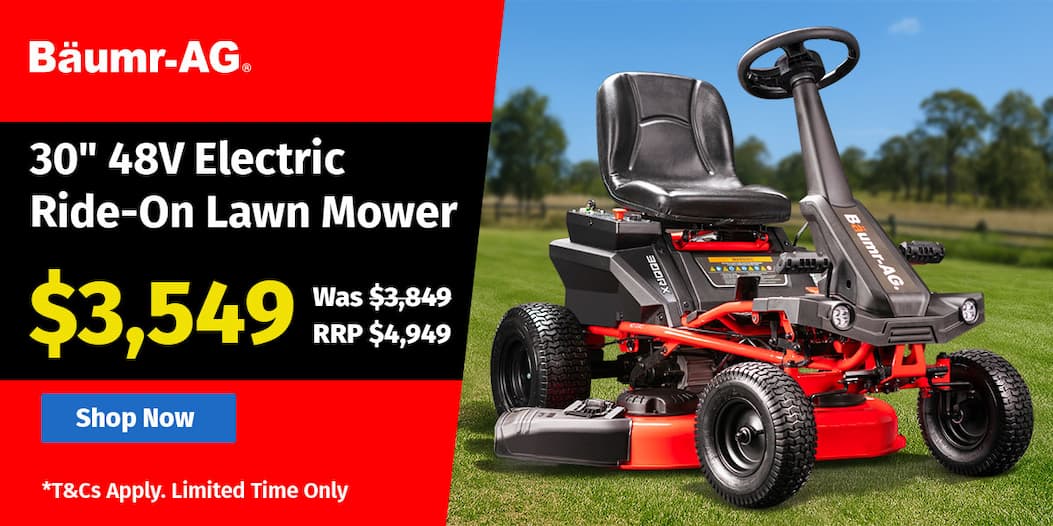 30" 48V Electric Ride-On Lawn Mower