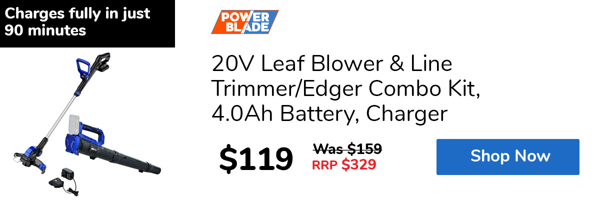 20V Leaf Blower & Line Trimmer/Edger Combo Kit, 4.0Ah Battery, Charger