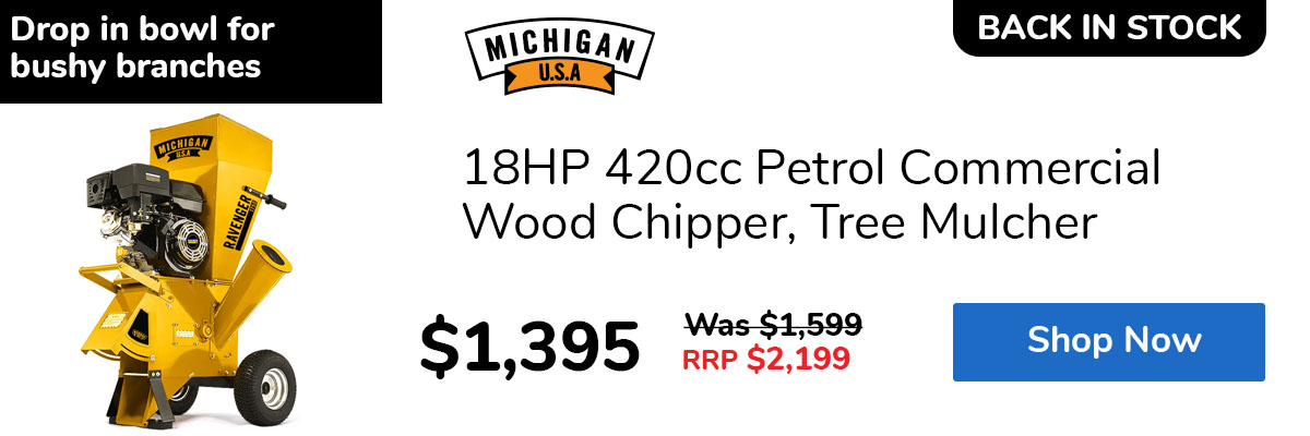 18HP 420cc Petrol Commercial Wood Chipper, Tree Mulcher