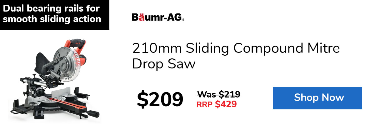 210mm Sliding Compound Mitre Drop Saw