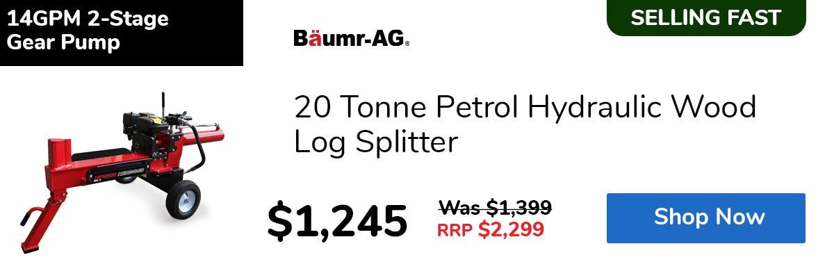 20 Tonne Petrol Hydraulic Wood Log Splitter