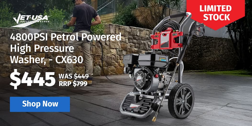 JET-USA 4800PSI Petrol Powered High Pressure Washer, - CX630