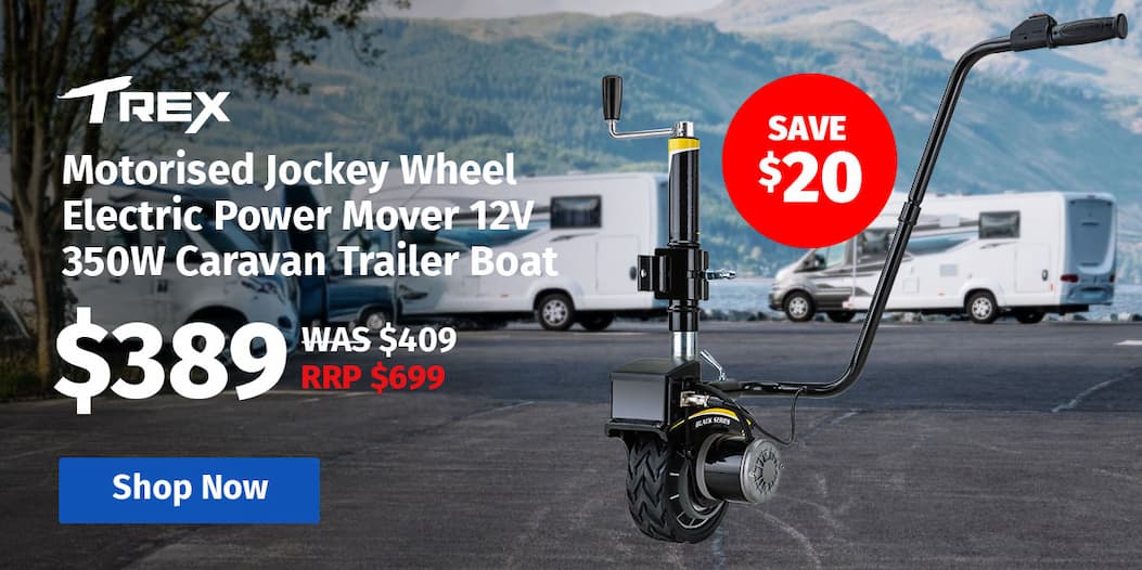 T-REX Motorised Jockey Wheel Electric Power Mover 12V 350W Caravan Trailer Boat