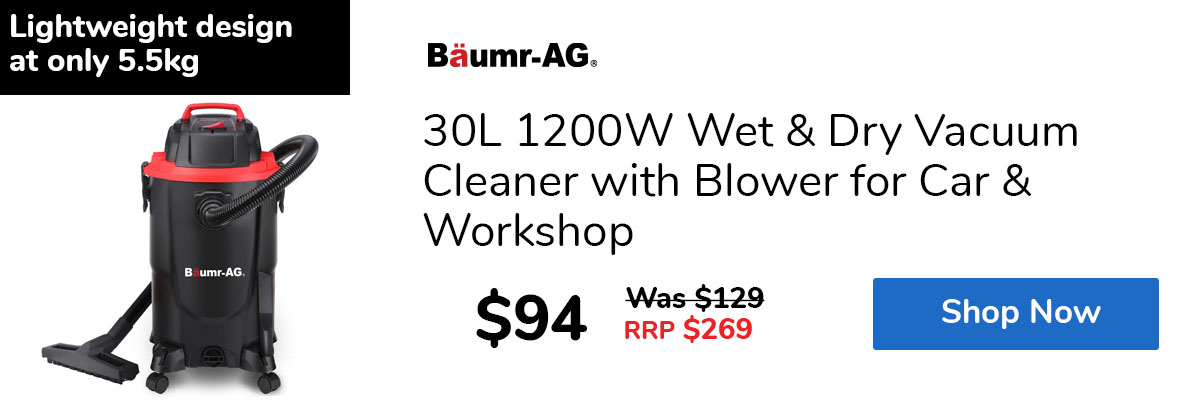 30L 1200W Wet & Dry Vacuum Cleaner with Blower for Car & Workshop