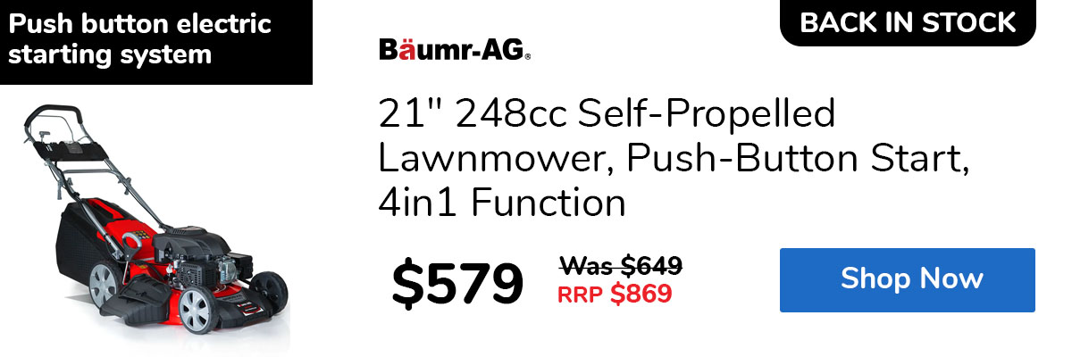 21" 248cc Self-Propelled Lawnmower, Push-Button Start, 4in1 Function