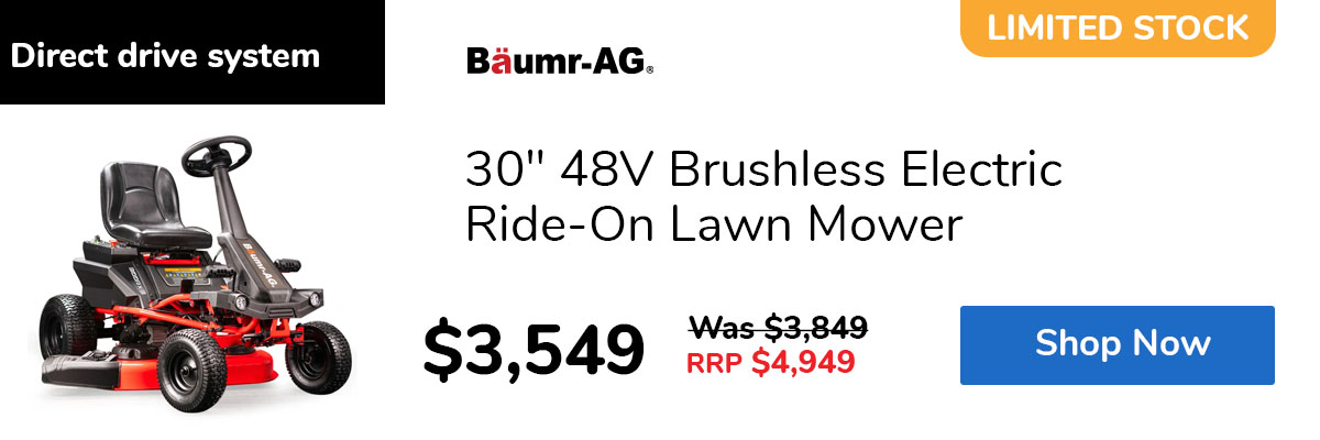 30" 48V Brushless Electric Ride-On Lawn Mower
