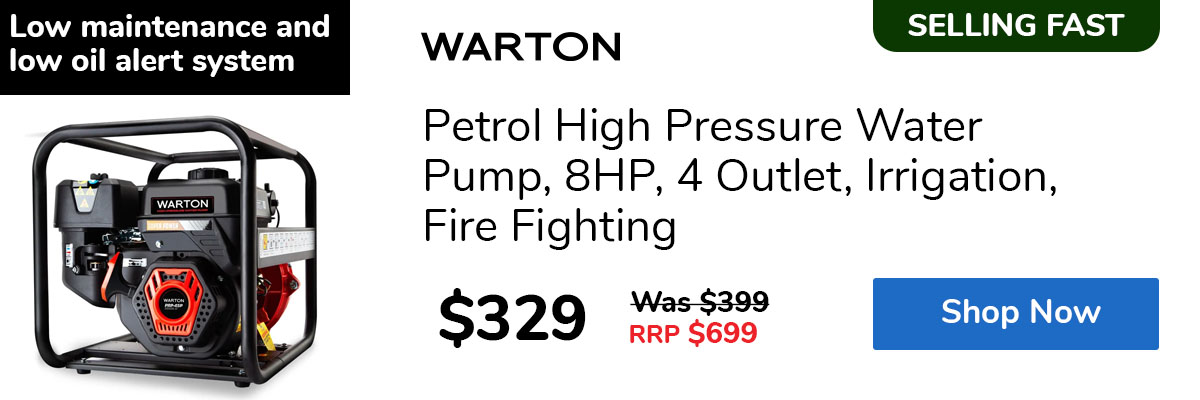 Petrol High Pressure Water Pump, 8HP, 4 Outlet, Irrigation, Fire Fighting