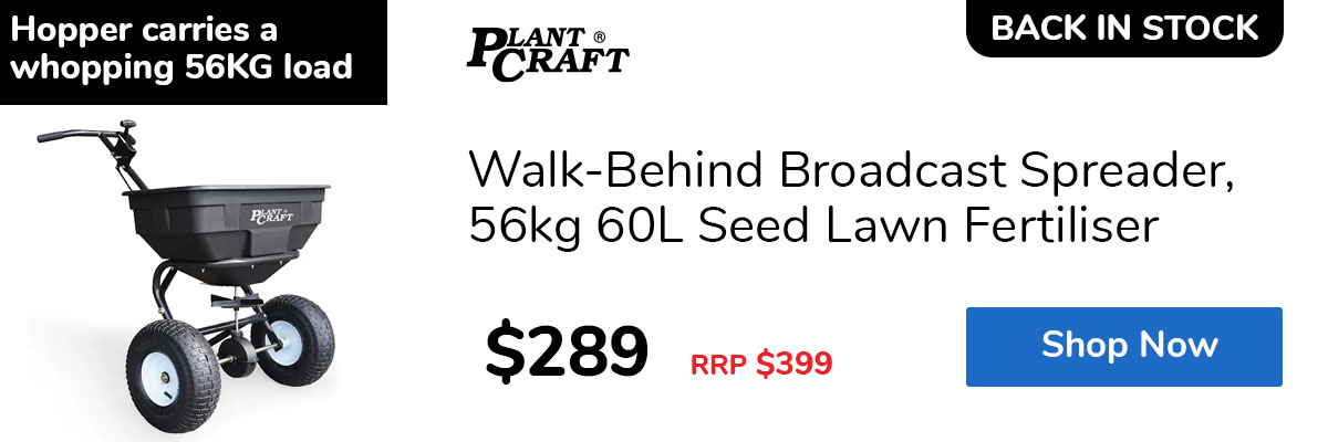 Walk-Behind Broadcast Spreader, 56kg 60L Seed Lawn Fertiliser