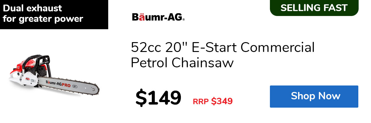 52cc 20" E-Start Commercial Petrol Chainsaw