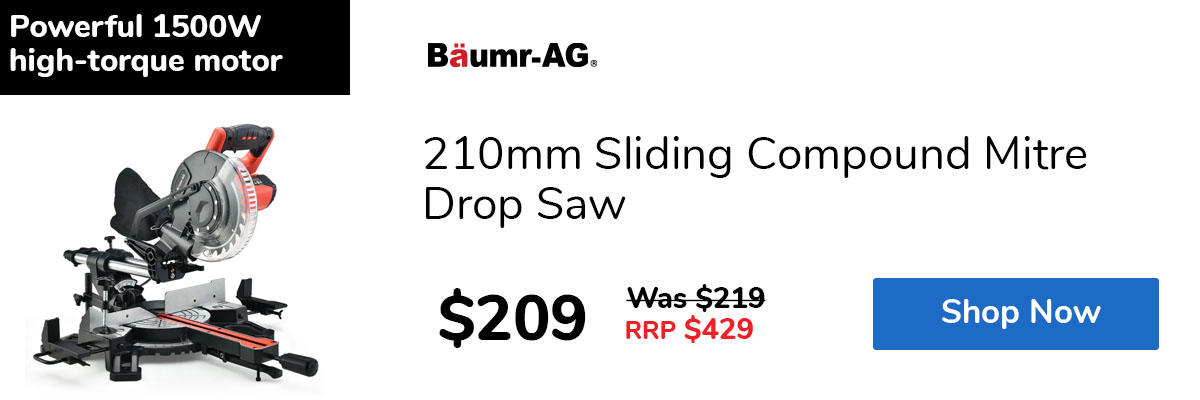 210mm Sliding Compound Mitre Drop Saw