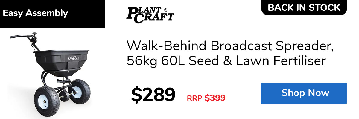 Walk-Behind Broadcast Spreader, 56kg 60L Seed & Lawn Fertiliser