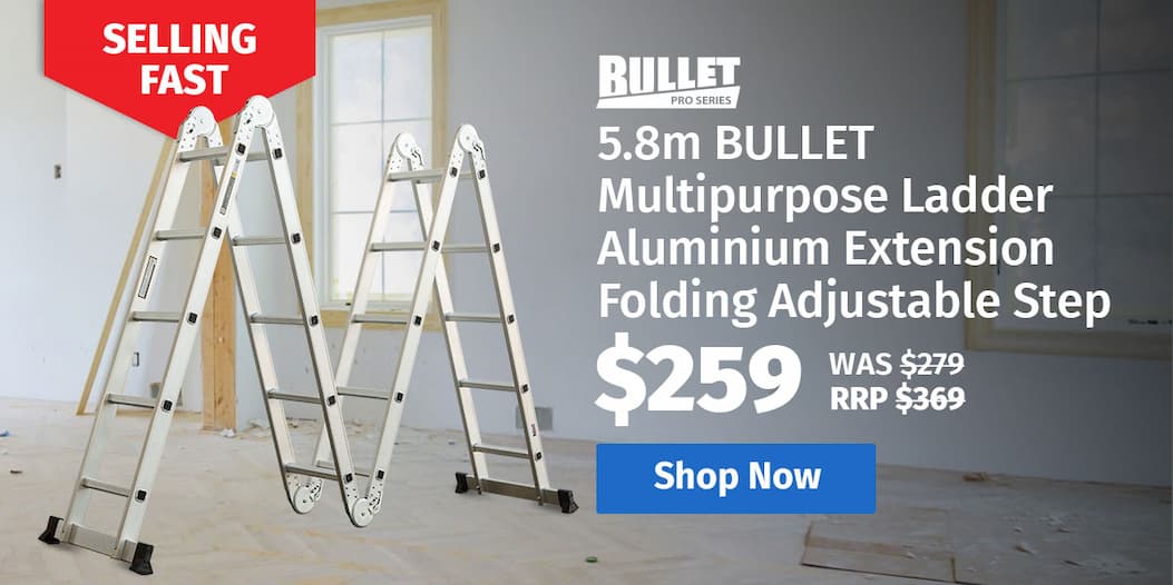 5.8m BULLET Multipurpose Ladder Aluminium Extension Folding Adjustable Step