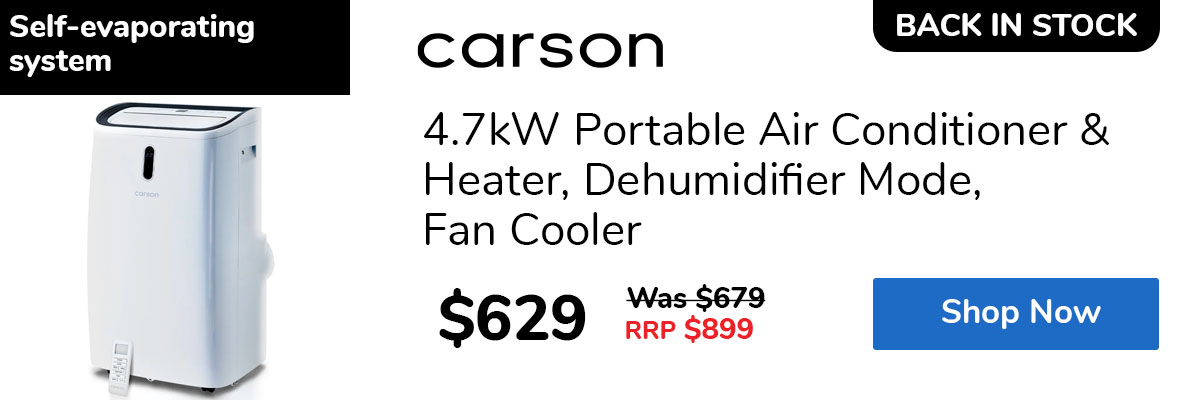 4.7kW Portable Air Conditioner & Heater, Dehumidifier Mode, Fan Cooler