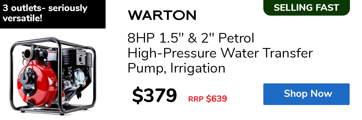 8HP 1.5" & 2" Petrol High-Pressure Water Transfer Pump, Irrigation
