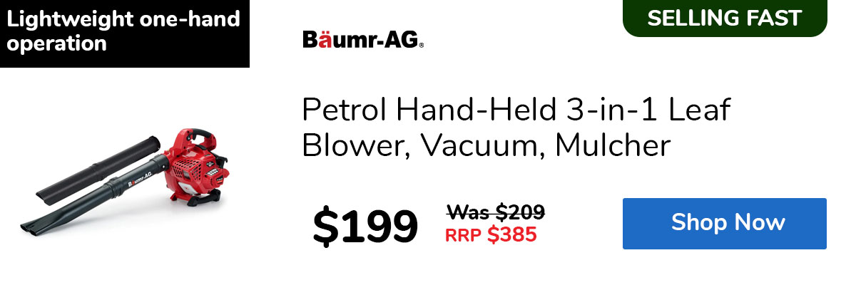 Petrol Hand-Held 3-in-1 Leaf Blower, Vacuum, Mulcher
