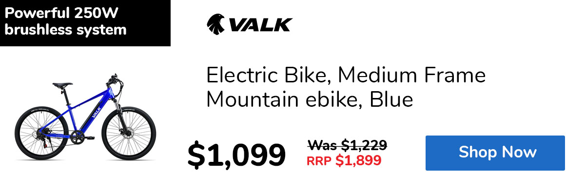 Electric Bike, Medium Frame Mountain ebike, Blue