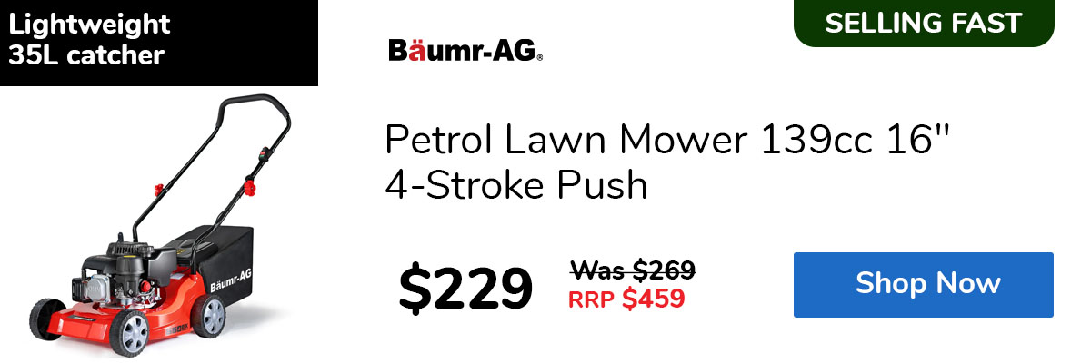 Petrol Lawn Mower 139cc 16" 4-Stroke Push