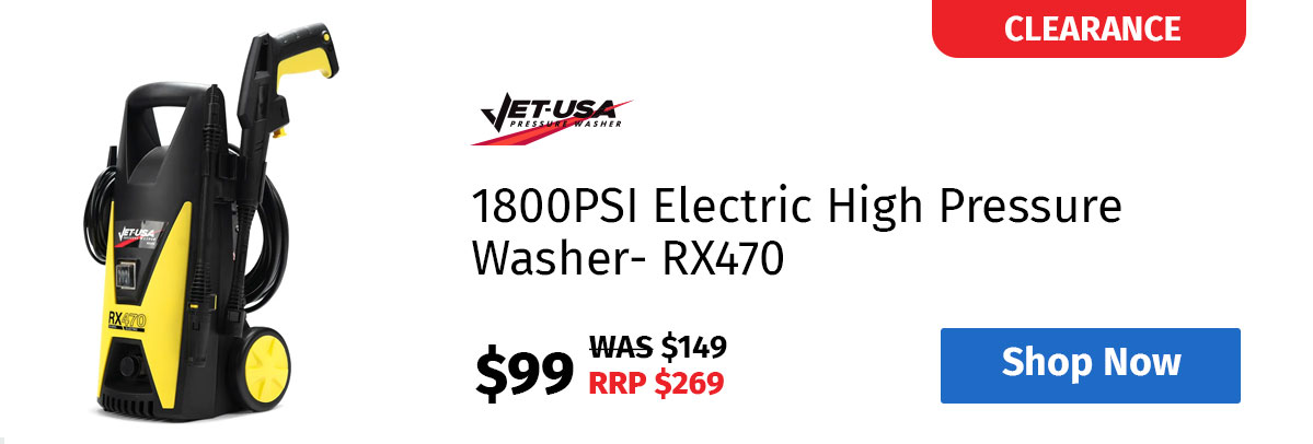 JET-USA 1800PSI Electric High Pressure Washer- RX470