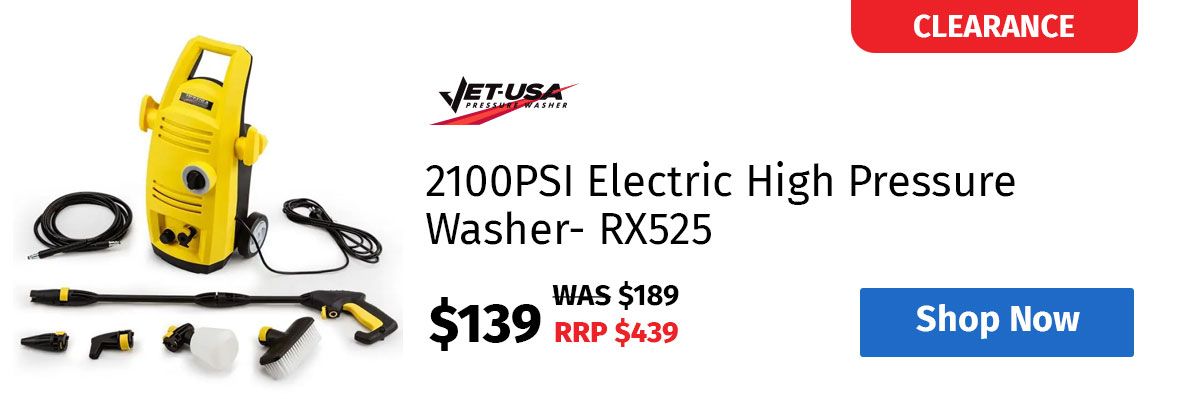 JET-USA 2100PSI Electric High Pressure Washer- RX525