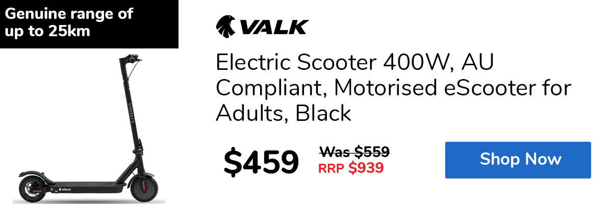 Electric Scooter 400W, AU Compliant, Motorised eScooter for Adults, Black