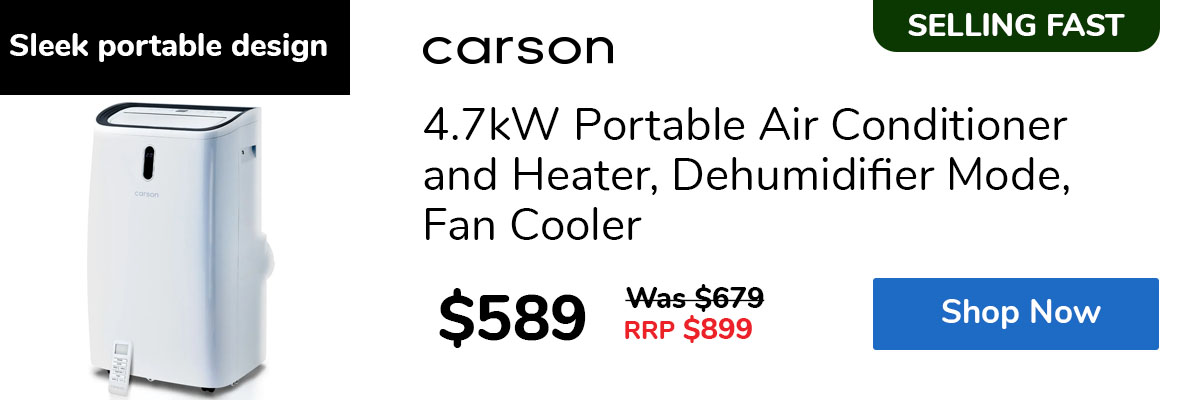 4.7kW Portable Air Conditioner and Heater, Dehumidifier Mode, Fan Cooler