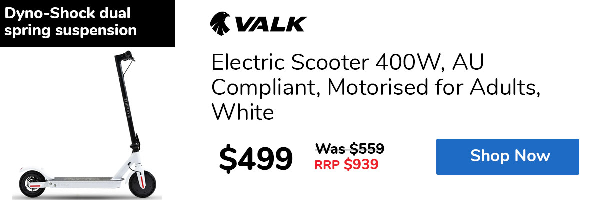 Electric Scooter 400W, AU Compliant, Motorised for Adults, White