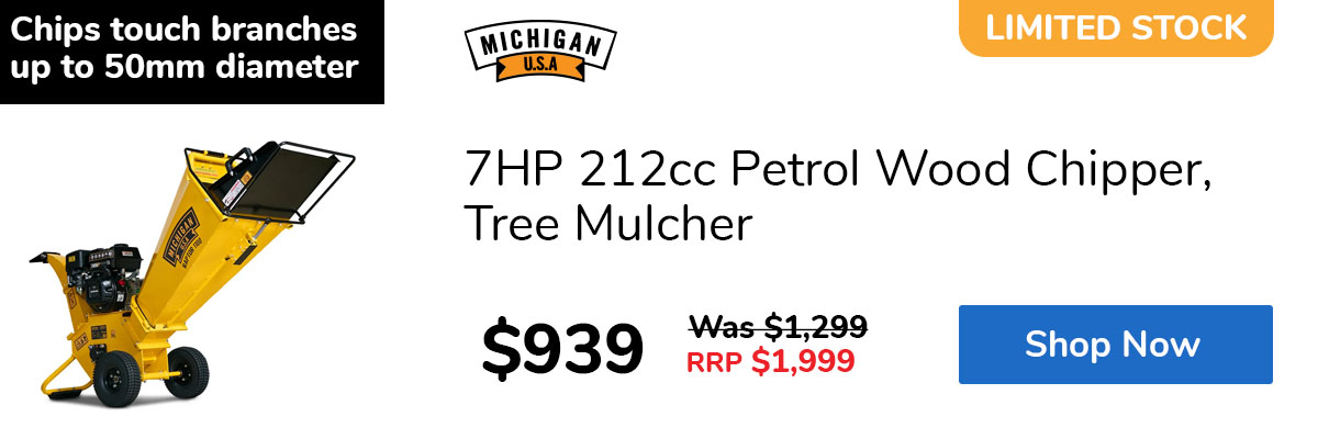 7HP 212cc Petrol Wood Chipper, Tree Mulcher