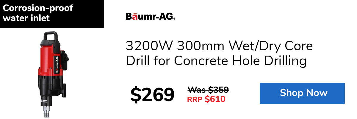 3200W 300mm Wet/Dry Core Drill for Concrete Hole Drilling