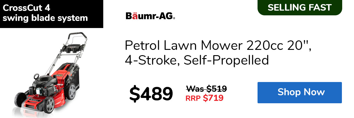 Petrol Lawn Mower 220cc 20", 4-Stroke, Self-Propelled